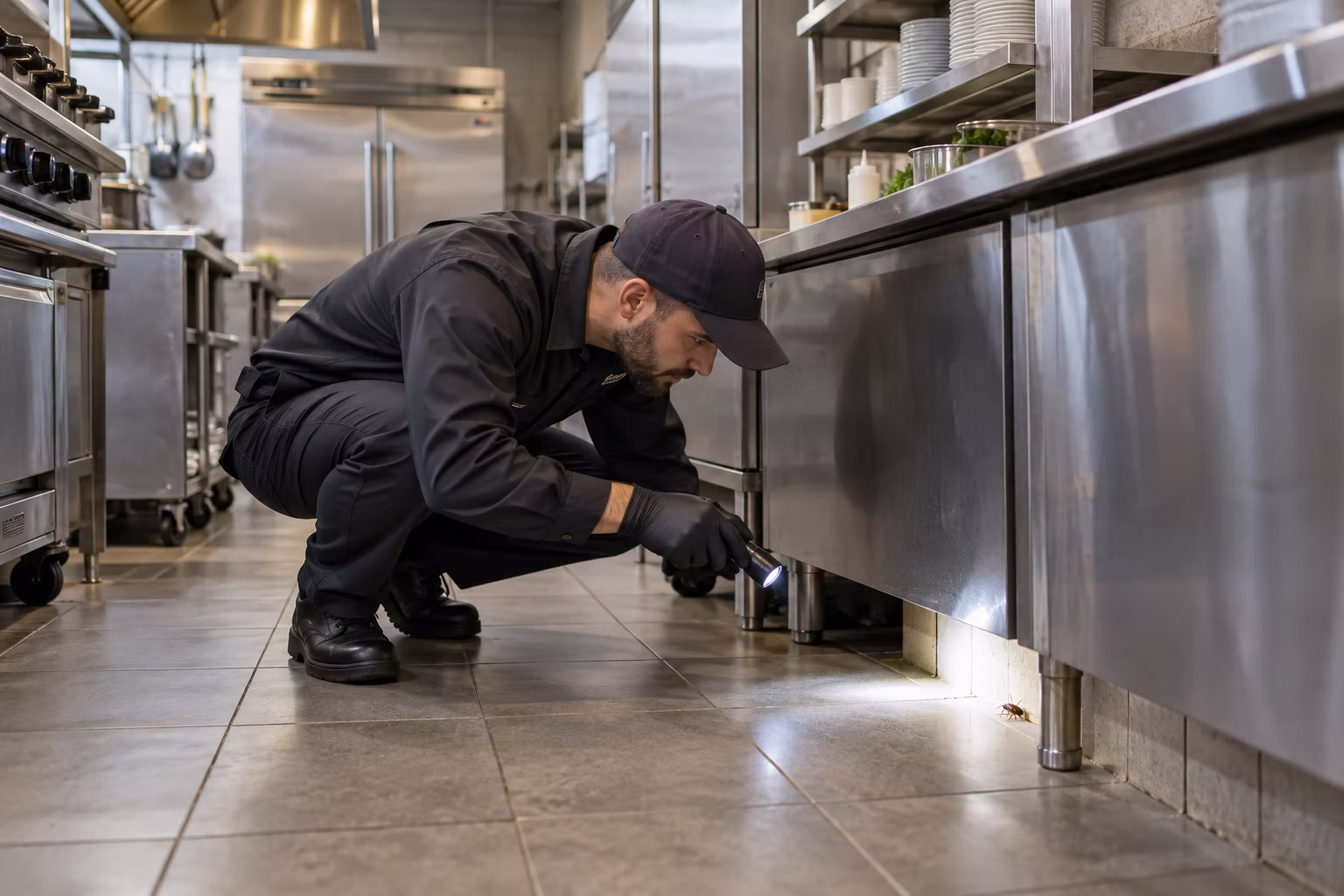 get rid of cockroaches in a restaurant