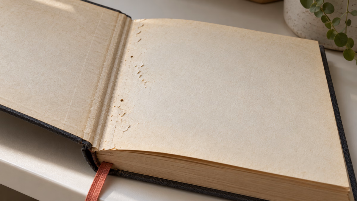 silverfish in paper book